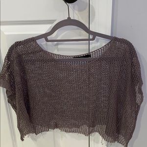 LF Grey Mesh Top